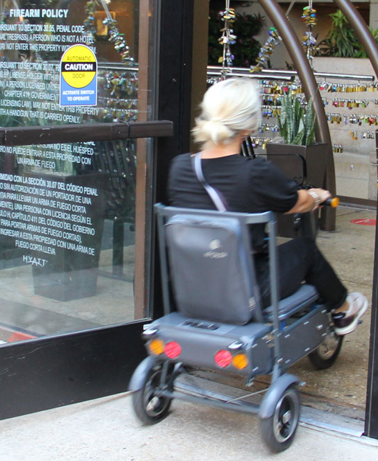 photo of mobility scooter at Riverwalk